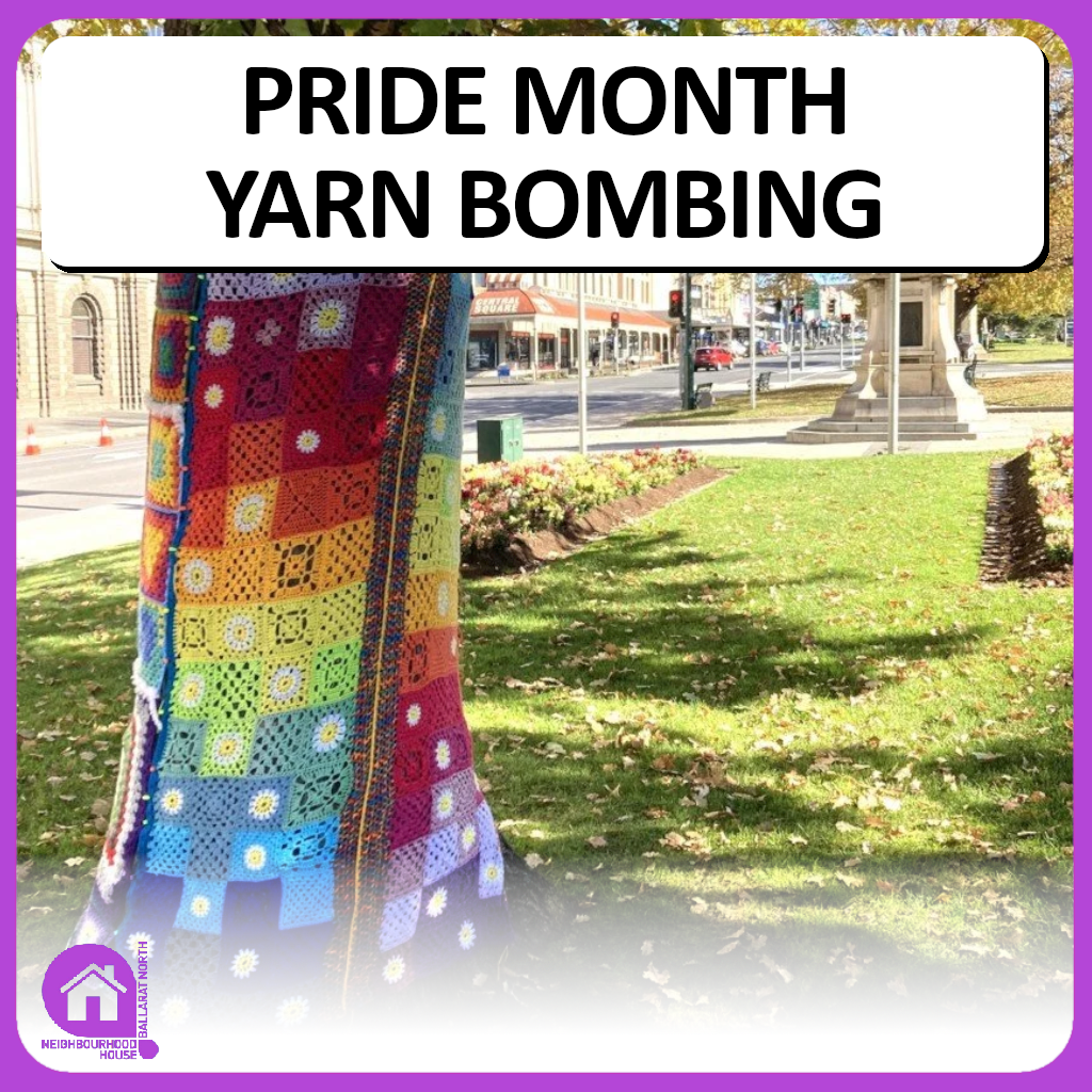 Pride Month Yarn Bombing